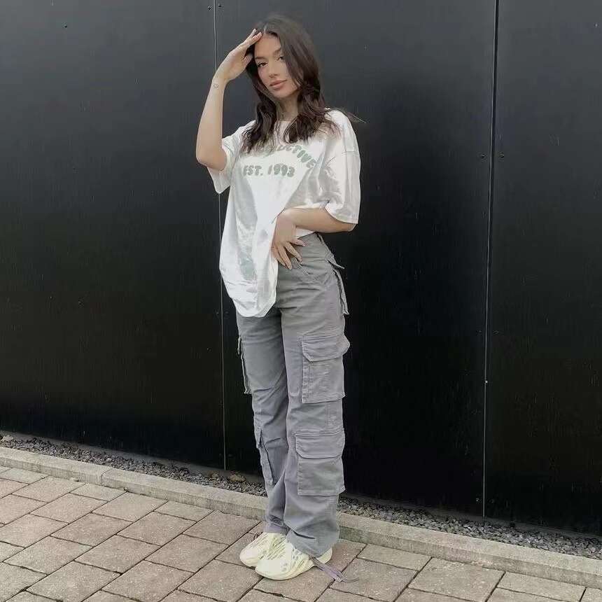 European and American women's street hip-hop style low waist fashion workwear denim casual pants 2025 temperament versatile new trend clothing in