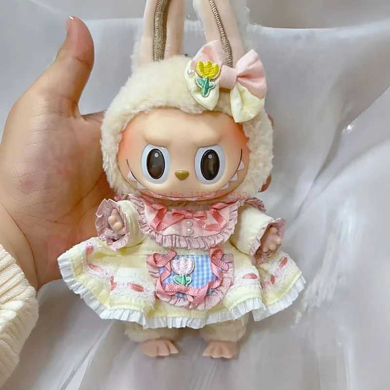 Hot 17cm Labubu Doll Only Clothes Fashion Clothes Hoodies Doll Clothes Color Doll Accessories Cute Decoration Little Clothes T250306