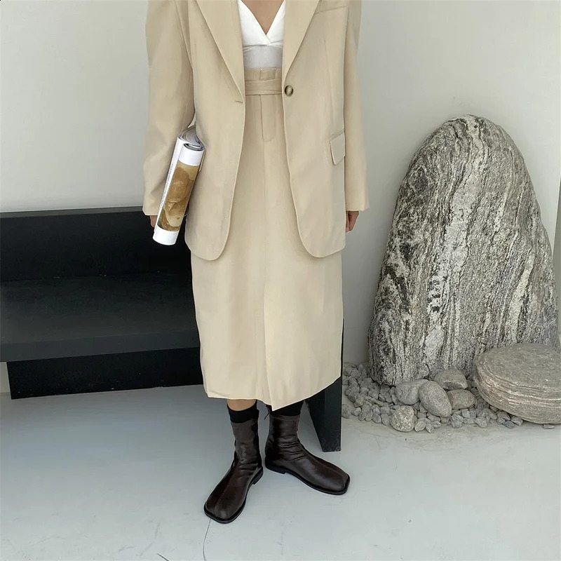 Rock Shoes Woman Autumn Boots Flat Heel Zipper Boots-Women Ladies Ankle Leather Rubber Low Fabric Square Toe Rome Basic Sol 250305