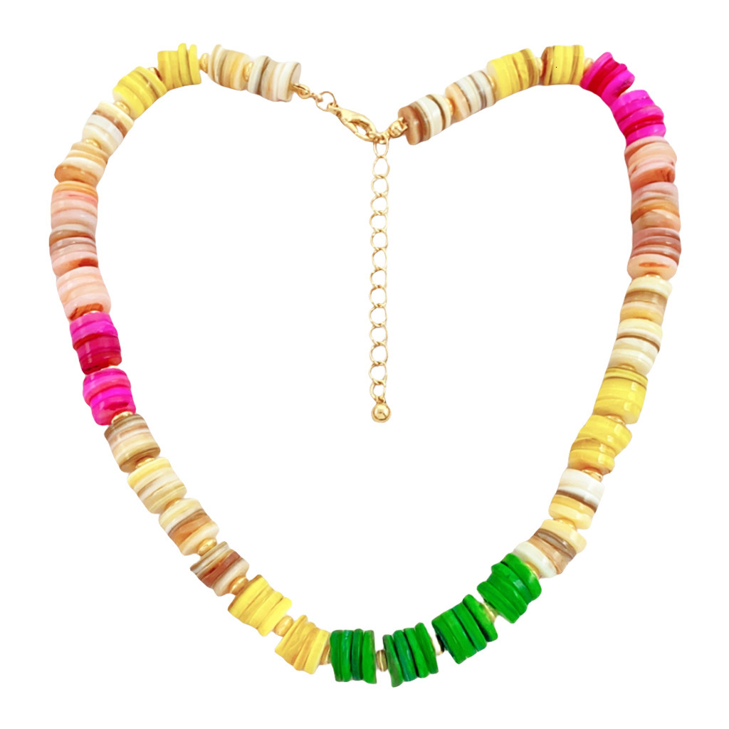 Original Design Color Shell Beaded Necklace For Women Ins Light Luxury Polynesian Luxury Collar