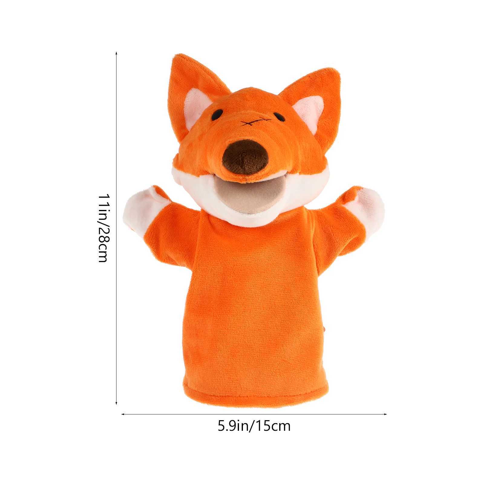 Free shipping Baby Crow Hand Puppet Parent-child Fun Toys Plush Peony Flower Fragrance Stick Animal Head Finger