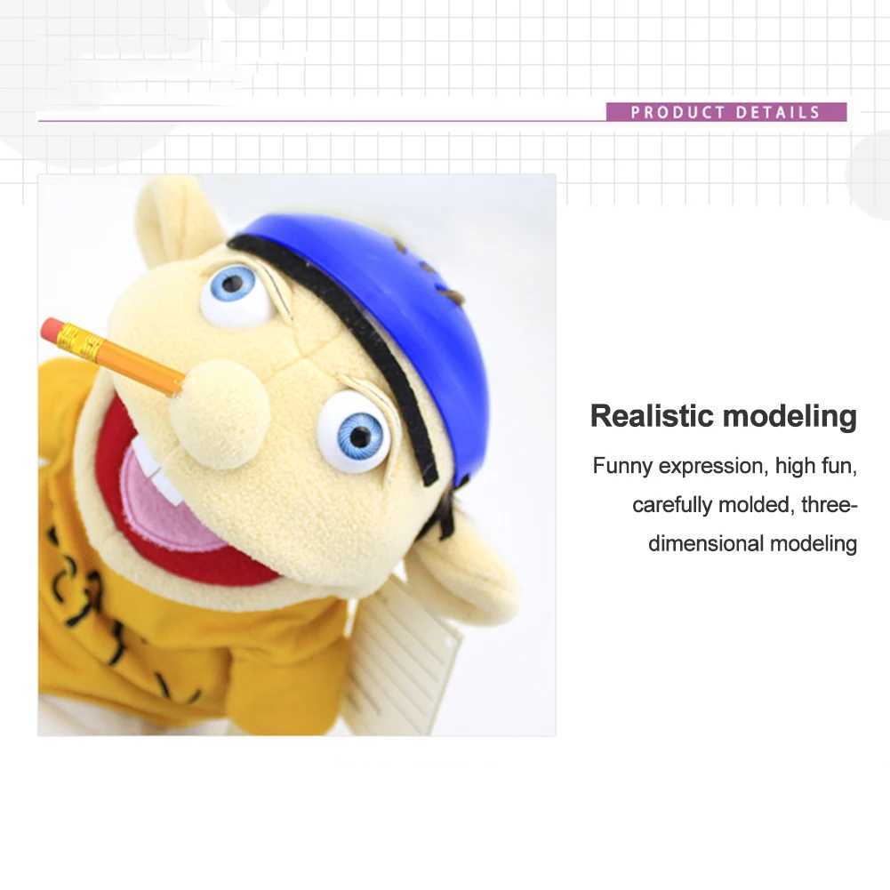 Jeffy Hand Puppet Full Body 19.69 inch filling and shaping toy soft Puppet plush toy birthday childrens gift suitable for role-playing W250306