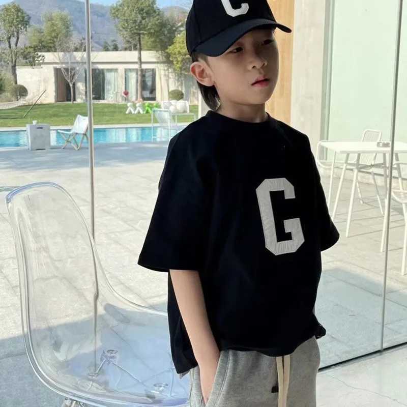 Boys Summer Short Sleeve T-shirt New Small And Medium Childrens Round Neck Top Childrens Casual Versatile Half Sleeve FashionT250306