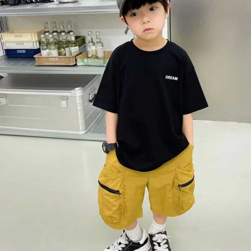 Childrens Clothing From 11 To 12 Years Baby Summer Clothes Korea T-shirts For Boys Short T-shirt Tops Top Teenagers Sleeve TeeT250306