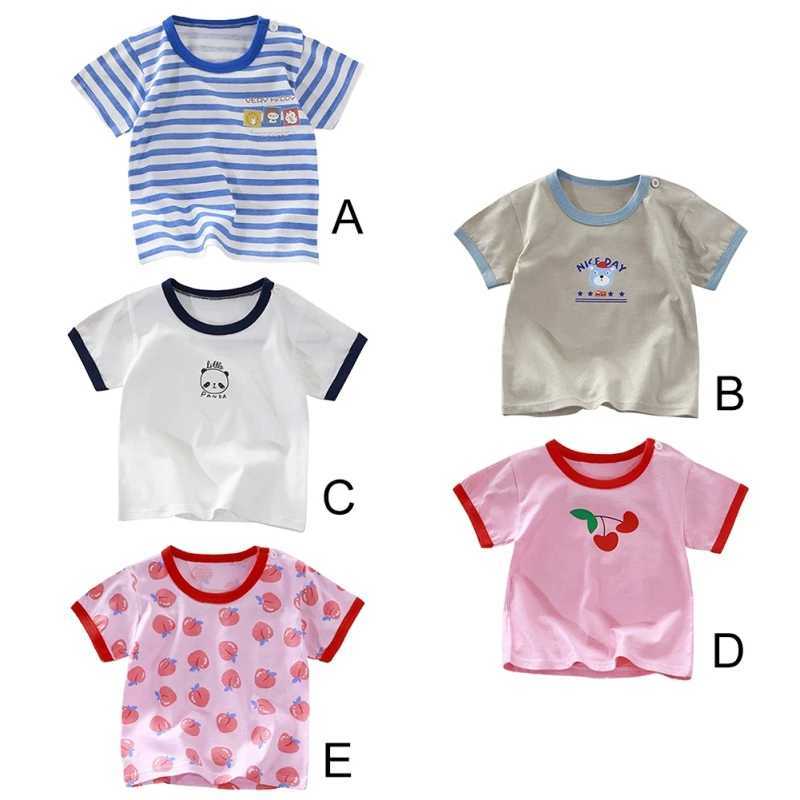 Children Boys Girls T shirt Short-Sleeved Clothes Summer Cute Printed T-Shirt Baby Bottoming Shirt Casual WearT250306