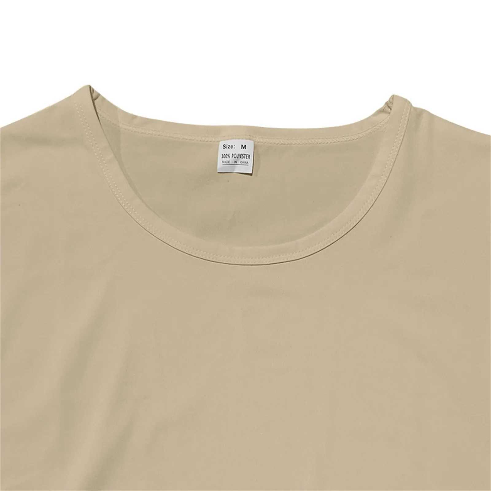 Mens Gym Tank Top MenS Breathable Sleeveless Shirt Tops Slim Fashion Summer Round Neck Short Sleeve Ropa De Hombre 2024T250318