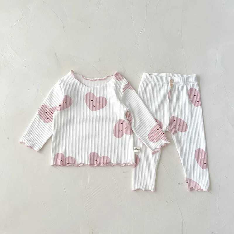 MILANCEL 2023 Baby Pajama Set Dot Printing Baby Girls Pajamas Wearing Preschool Girls Indoor Clothing Set M250306