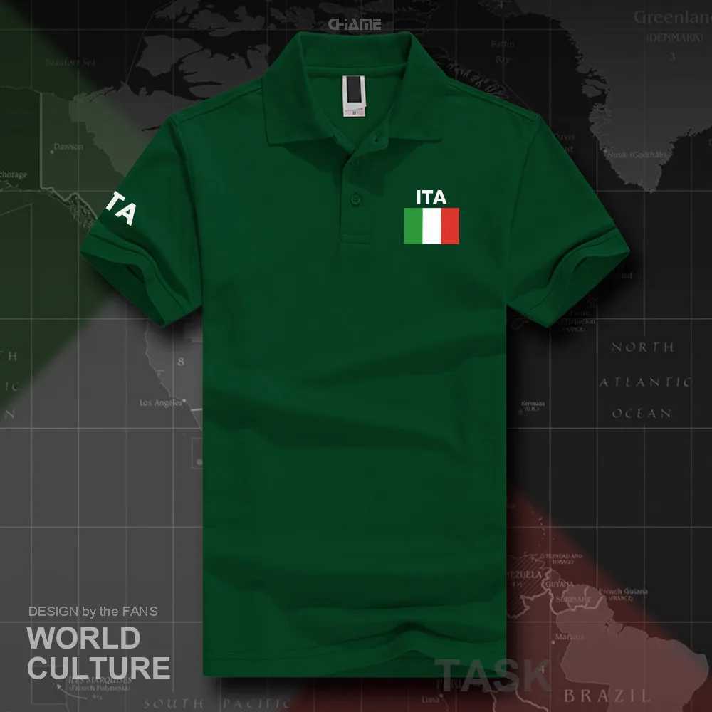 Italy Italian polo shirts men short sleeve white brands printed for country 2017 cotton nation team flag ITA country top X250306