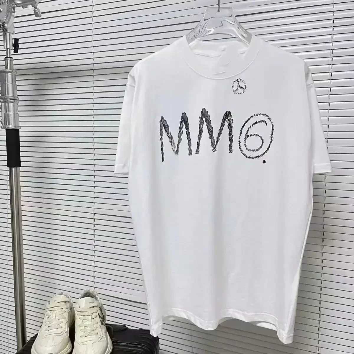 2025 New Cotton T-shirt Fashion Brand Summer and Autumn Short Sleeve Loose Letter Casual Mens Round Collar Print Men and Women X250306