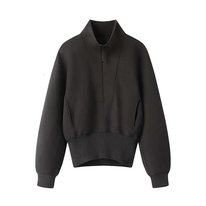 2025 Spring New Women's Short Simple Slimming Sweater Loose Stand Collar Pullover Top
