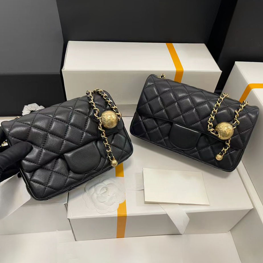 Designer Bag shoulder bag Mini CF luxury purse women chain crossbody bag Classic Flap handbag Clutch Messenger Bag High Quality wallet tote bag gold silver ball