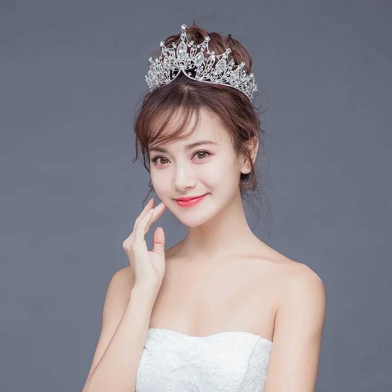 Baroque Rhinestones Tiaras Wedding Crown Hair Jewelry Bridal piece Bride Party Crowns Wedding Hair Accessories X250306