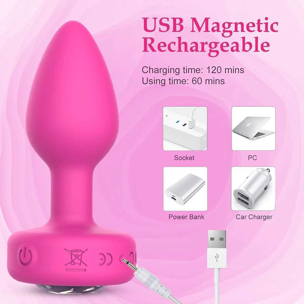 Anal Plug Vibrator for Men Butt Plug Portable Massager Wireless Remote Control Dildo Vibration Sex Toys for Male Adult ToysXJ250306
