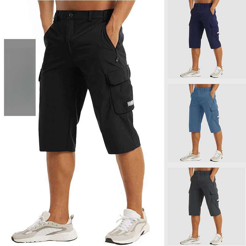 Hot selg products, five point beach pants, summer casual, loose, refreshing, breathable sports pants for men, 2025 new casual fashion trend clothing