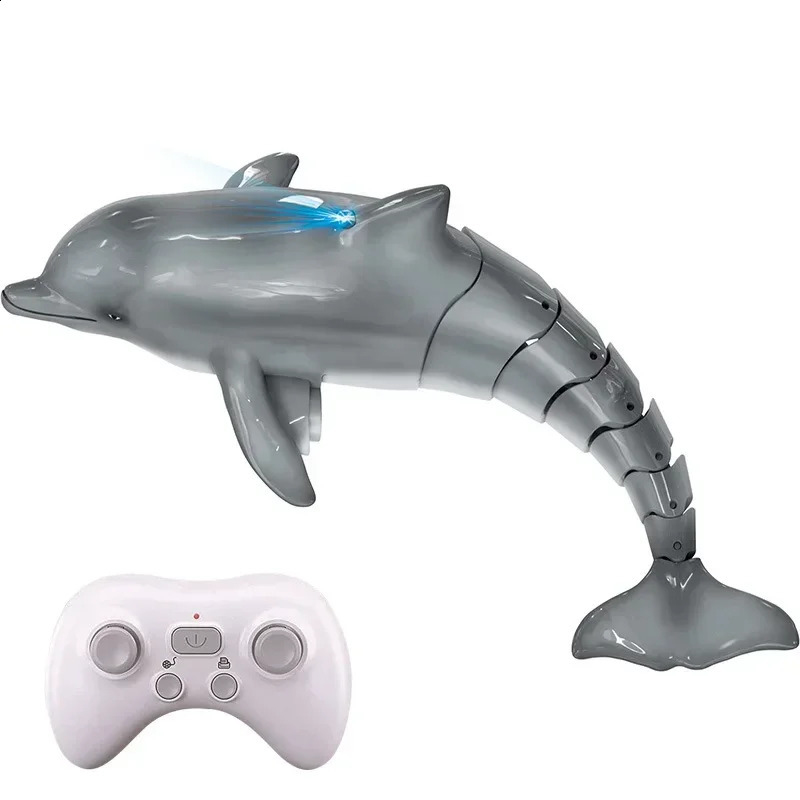 Smart Rc Dolphin Whale Remote Controlled Boat Ship Submarine Robots Fish Pool Waterproof Electric Toys for Kids Boys Children 250305
