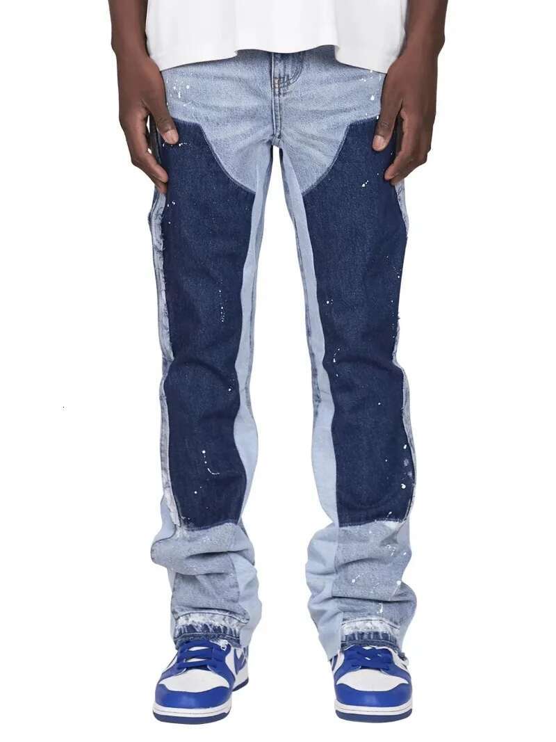 Punk High Street Raw Edge Micro-Trumpet Skinny Jeans Men Y2k Pants 2024 New Biker Rock Style Low-Rise Stretch Or Length Pants