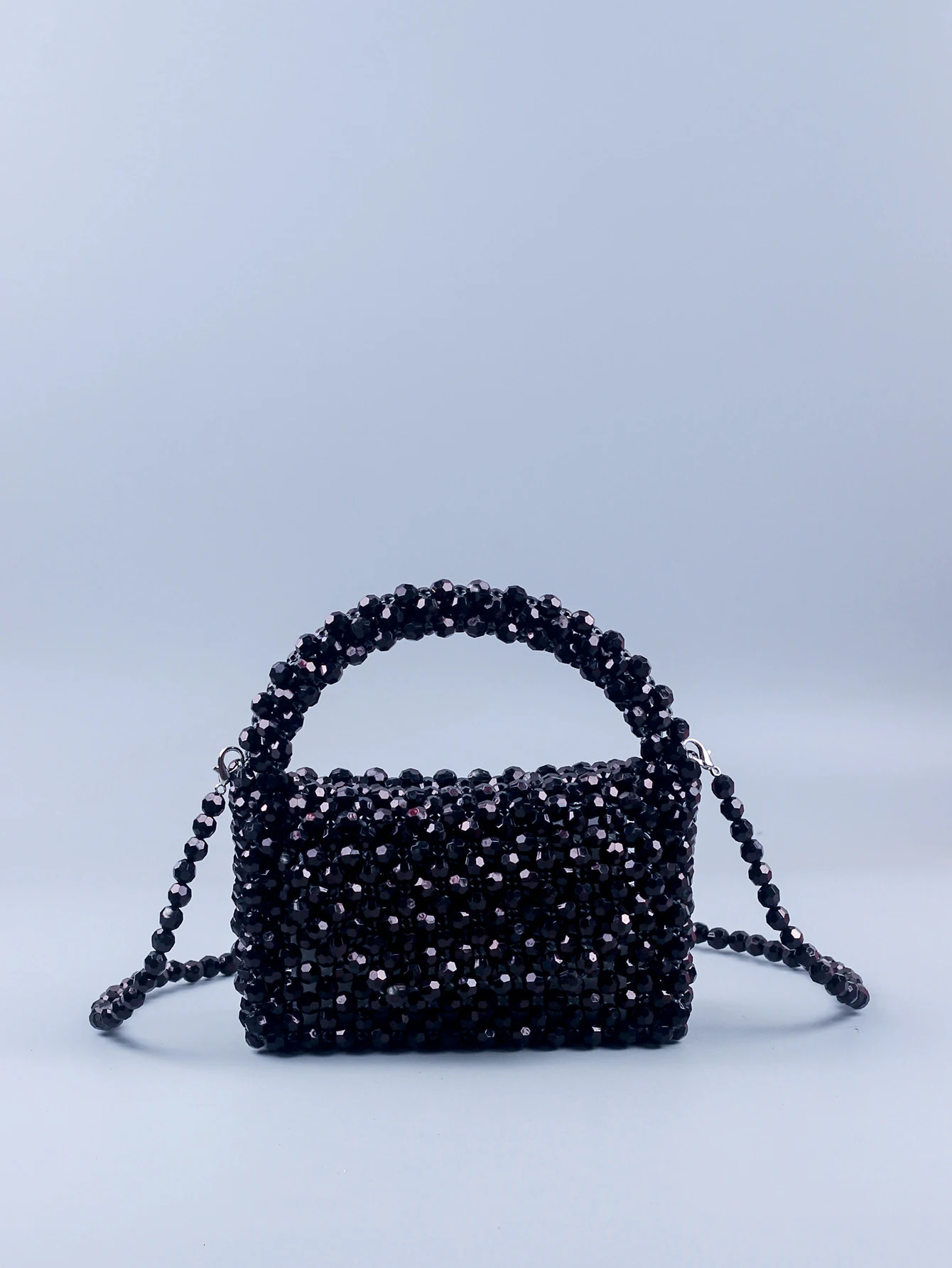 mobile phone cross-body small bag hollow bead bag hand-held single shoulder underarm bag 250306