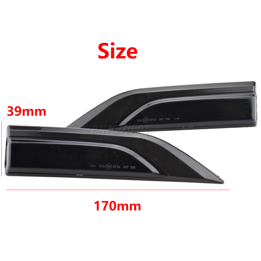 Dynamic Amber LED Turn Signal Repeater Sequential Light Flashing Side Marker Lamp for VW Transporter T6 Multivan T6 2016-2019