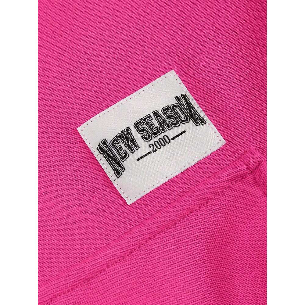 Women's Clothing, American High Street Workwear, Casual Loose Straight Wide Leg Pants, Flip Up Drawstring Pants KLMY