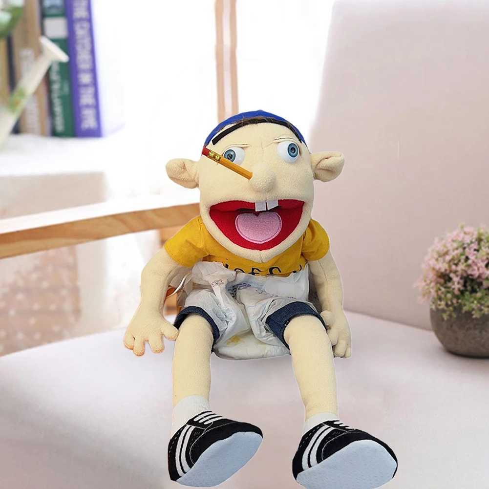 Jeffy Hand Puppet Full Body 19.69 inch filling and shaping toy soft Puppet plush toy birthday childrens gift suitable for role-playing W250306