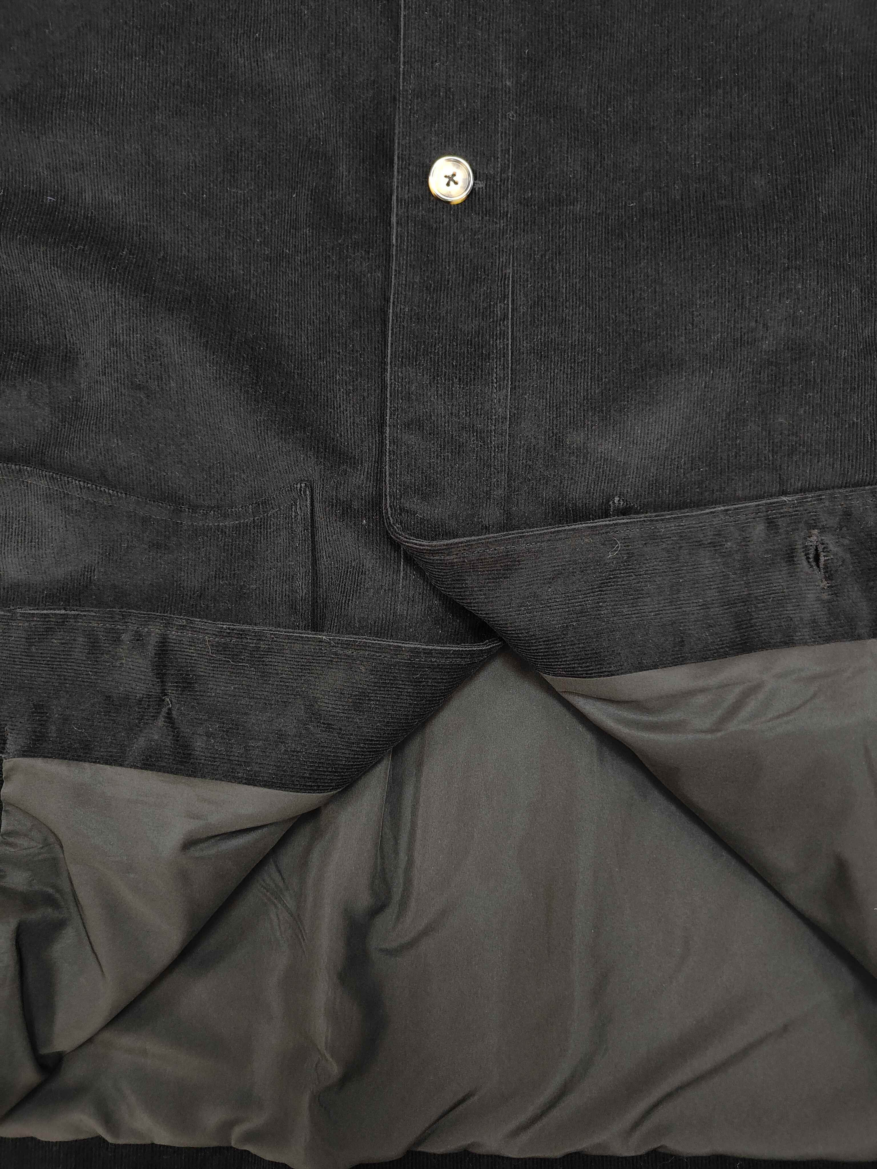 Men's Black Corduroy Jacket Spring Autumn Jacket with Internal drop pocket