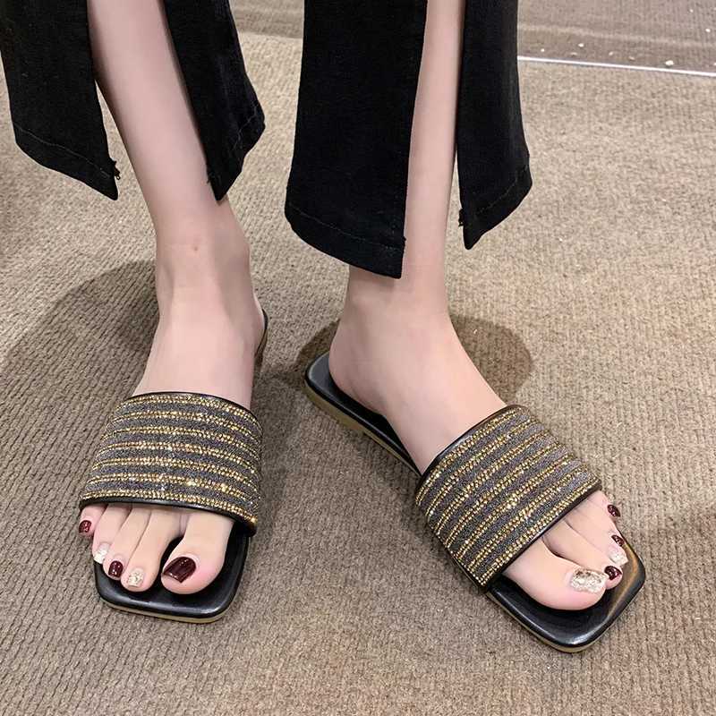 Luxury Brand Wens Slippers Flat Anti Slip Outdoor Open Toe Beach Wens Sandals Sexy Fi Design Slip Wens Shoes Y250306