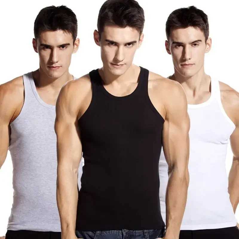 Mens Workout Tank Tops 3 Pack Quick Dry Gym Muscle Tee Training Sports Fitness Bodybuilding Sleeveless T Shirt Gym ClothingT250318