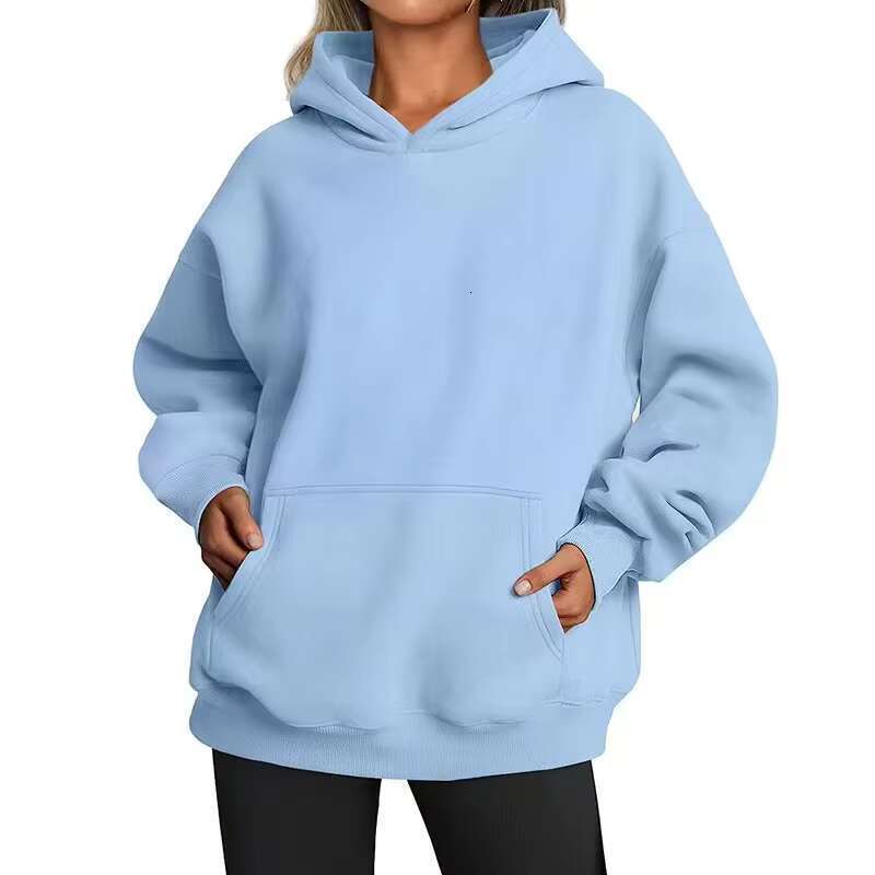 Custom Women's Hoodies Oversized Fleece Hooded Sweatshirt Loose Fit Casual Sport Pullover Tops With Pocket