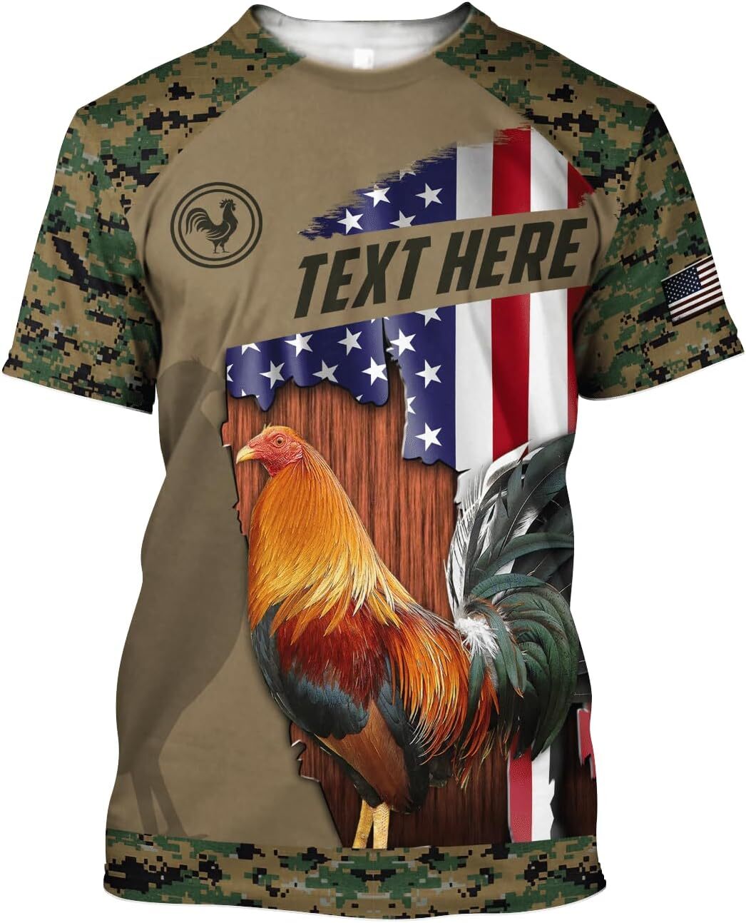Mens T shirt Personalized 3D Rooster Name Lover T-Shirt for Men, Custom Rooster Shirt for Women, Rooster Gift for Unisex tee Casual tops summer clothe