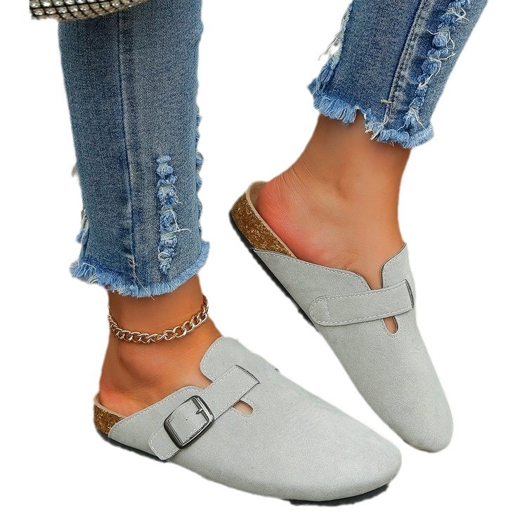 Summer solid color temu cool new 2025 plus drag thick sole single shoe women's casual shoes #ddmykukumalu