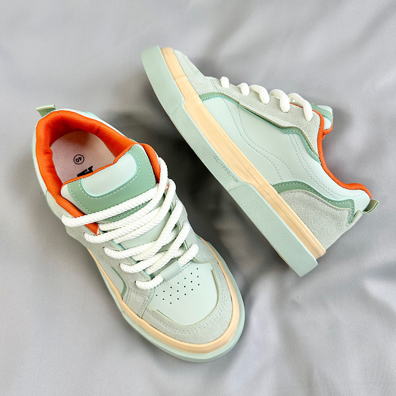 Green men's shoes autumn 2025 new trend versatile couple's shoes men's sports board shoes casual trendy shoes