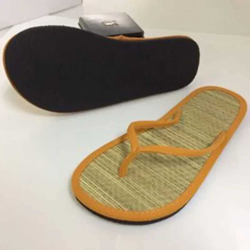 Summer Wen Flat Flip-flops Slippers Cfortable N-slip Sandals Bamboo Rattan Flip Flop This Bathroom Slippers Y250306