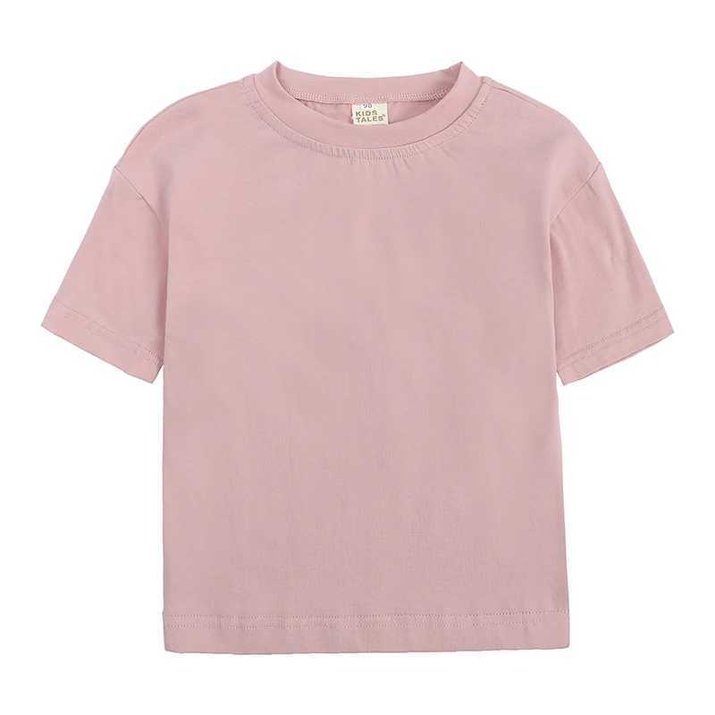 Toddler Boys Girls Summer Sport T-shirt Kids Solid Color Tops Cotton Casual Crewneck Short Sleeve T-Shirt Children Outfits Tee T250603