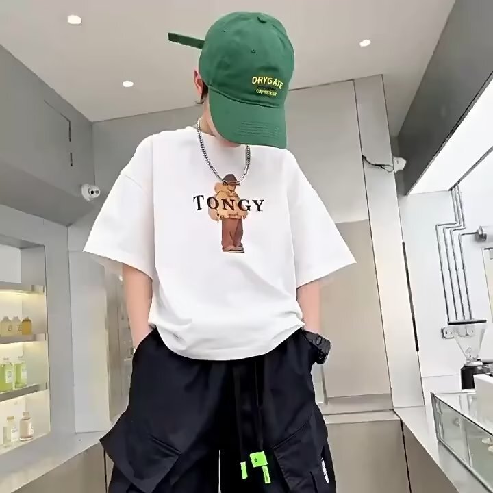 Ddmyshoesvip Boys Workwear Pants Spring Summer Thin Styles Middle Aged Young In Autumn Boys With Straight Sleeves And Loose Legs Street Dance Trend Fo