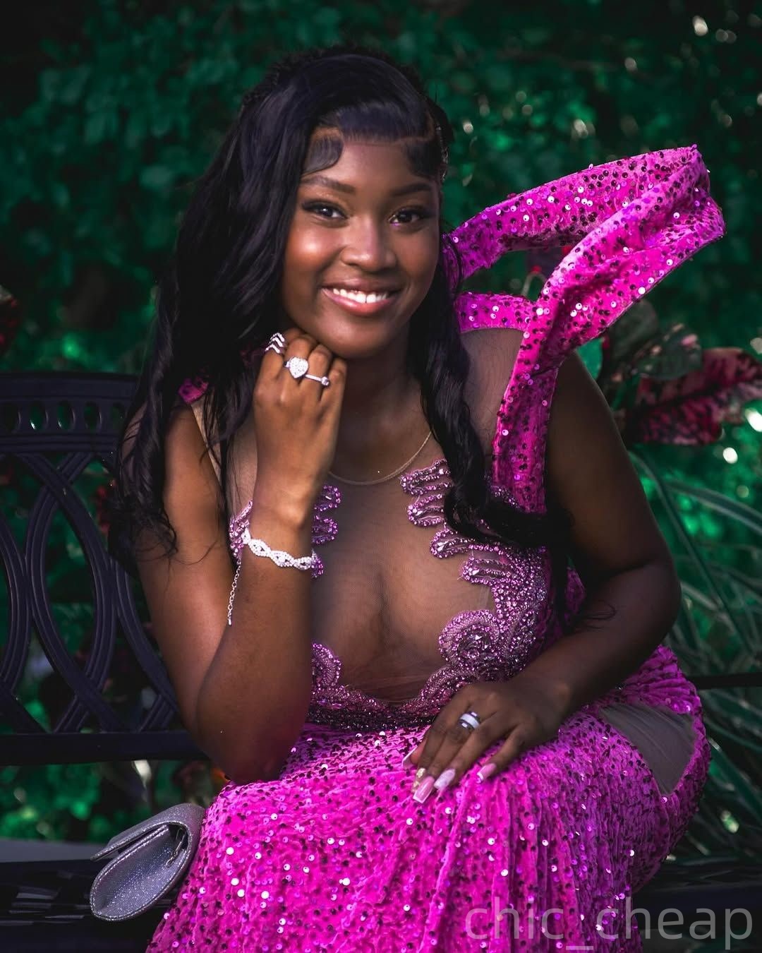 Mermaid Pink Prom Dresses 2025 Crystals Beaded Stylish Sequined Evening Formal Party Second Birthday Engagement Gowns Plus Size Dress For Special Occa
