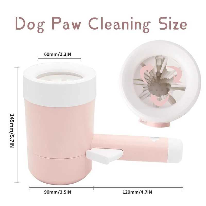 Portable Dog Paw Washer Foot Cleaner Pet paw automatic foot washer foot cup press button dog and cat shower tool M250306