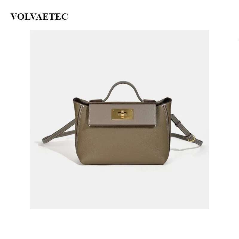 VOAETEC Real Leather Women's High Sense 2025 New Commuter Versatile Dumpg Texture Portable Shoulder Messenger Bag
