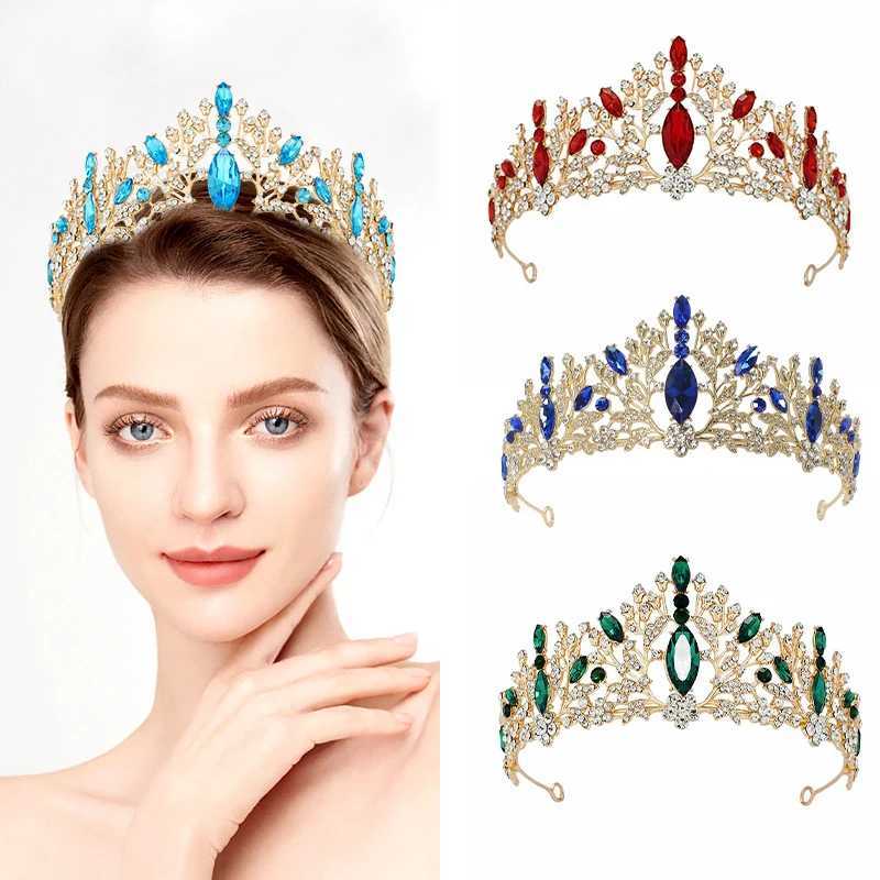 Luxury Baroque Vintage Crystal Crowns for Wen Wedding Bridal Hair Accessories Rhinestone Tiaras Jewelry Diadems Gift X250306