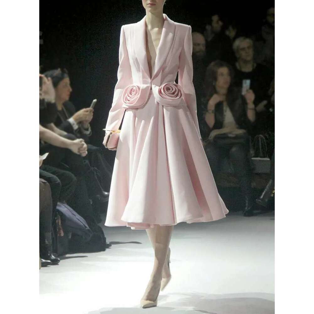 Elegant Two Piece Set For Women Shawl Collar Long Sleeve Spliced Appliques Top High Waist A E Skirt Slim Sets