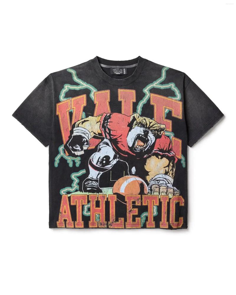 Men's T Shirts Vintage Big Graphic Oversized Tops Harajuku Gothic American All Cotton Short Sleeve Shirt Men Clothing