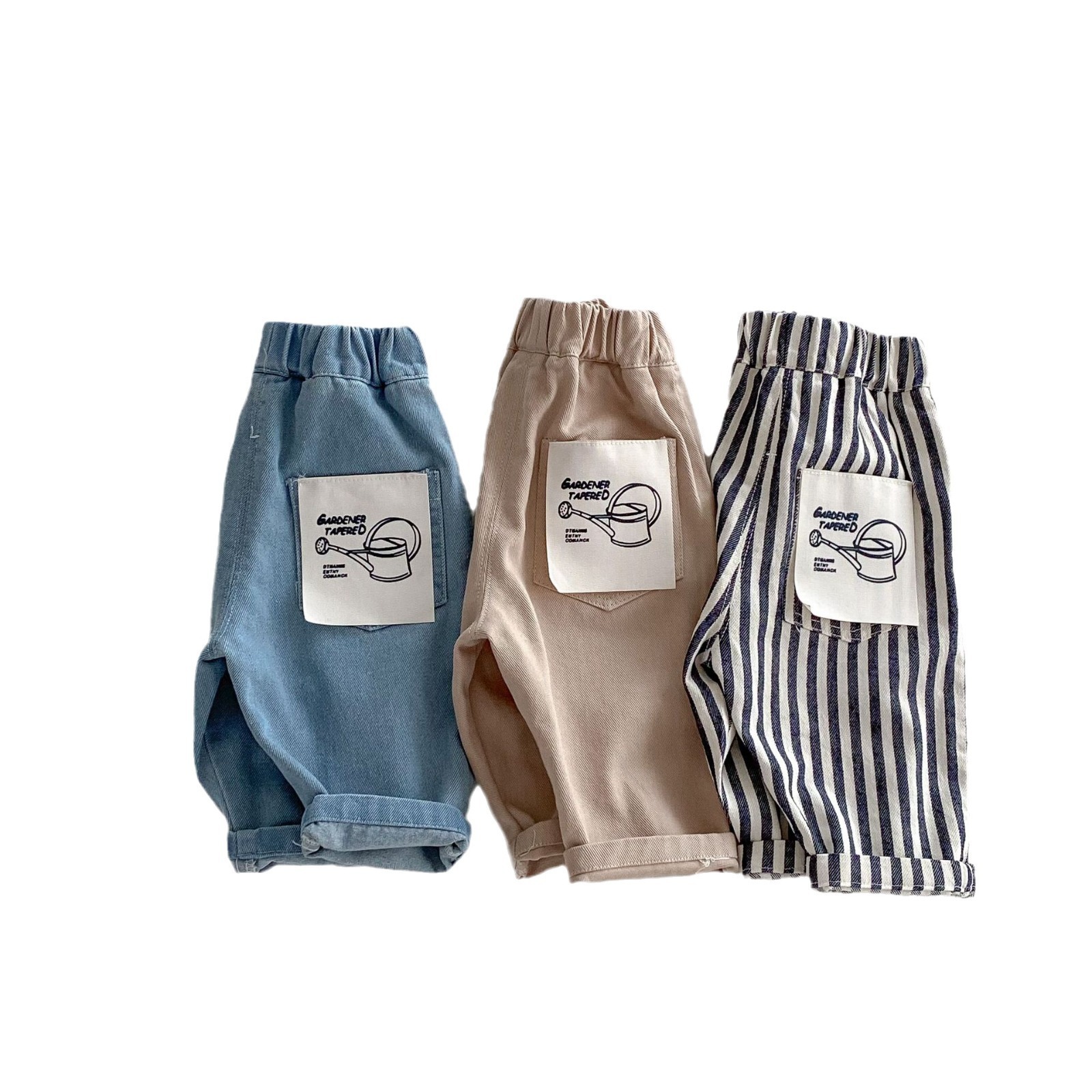 Ddmyshoesvip Children S Patch Casual Years Old Korean Children S Boys Fashion Striped Pants Baby Autumn Clothing AK