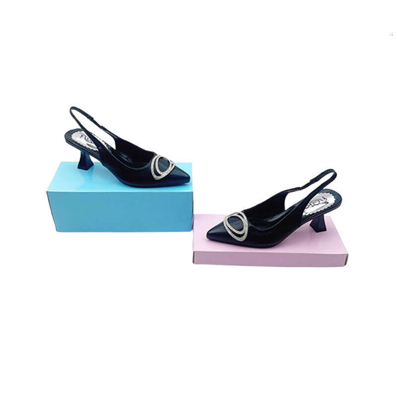 2025 new autumn and winter versatile high-heeled women's pointed bare color single shoes thin heel French fairy toe sandals