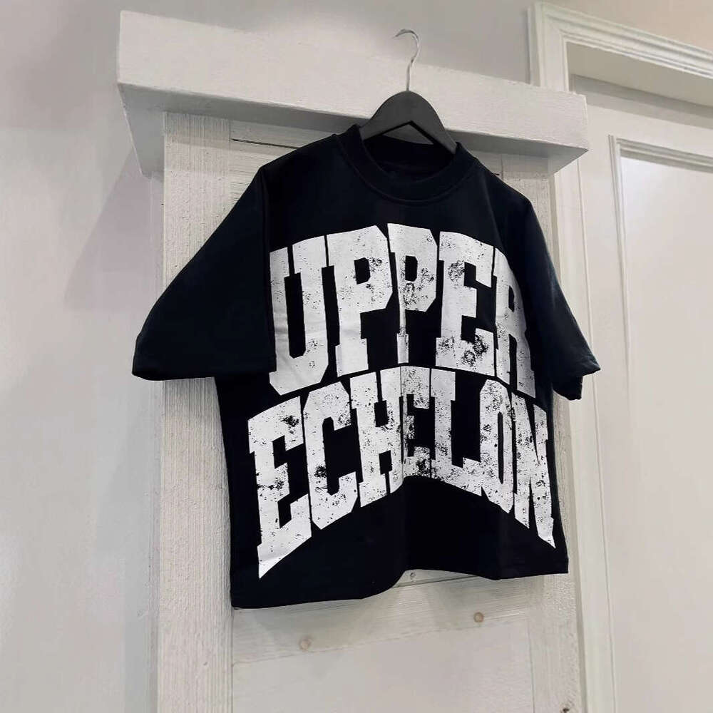 Summer American loose and simple letter printed trendy design, niche hip-hop short sleeved T-shirt gift for man