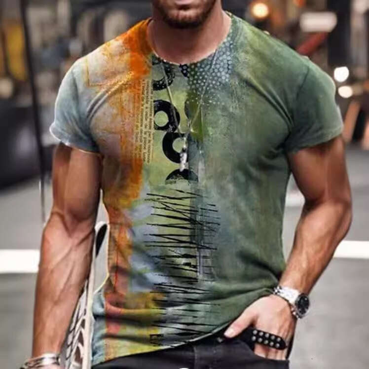 Summer Fashion Men's Motorcycle 3D Printed T-shirt 2025 New Style Unique and Elegant Clothing