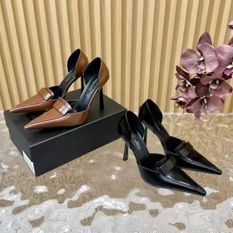 White 2025 trend luxury designer white cfortable elegant white stiletto versatile high quality high h Y250306
