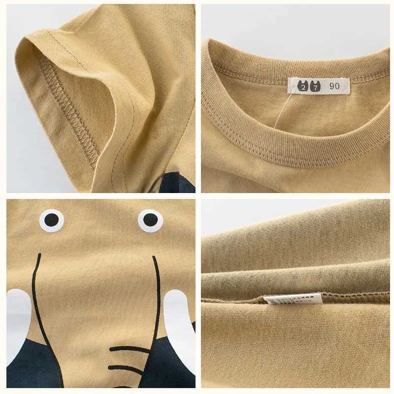 New Summer Children 3D Cartoon T-shirt for Boy Animal Printing Dinosaur Shark Boys T Shirt Girls Tops Tees Cartoon Kids ClothesT250306