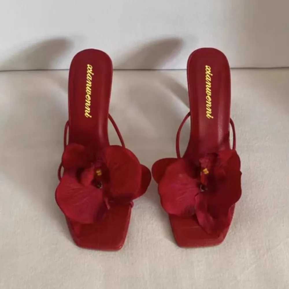 Wens Slippers Casual Fiable High Quality Shoes for Wen Shallow Wen Sandals Elegant Flowers Design Wens Slippers Y250306