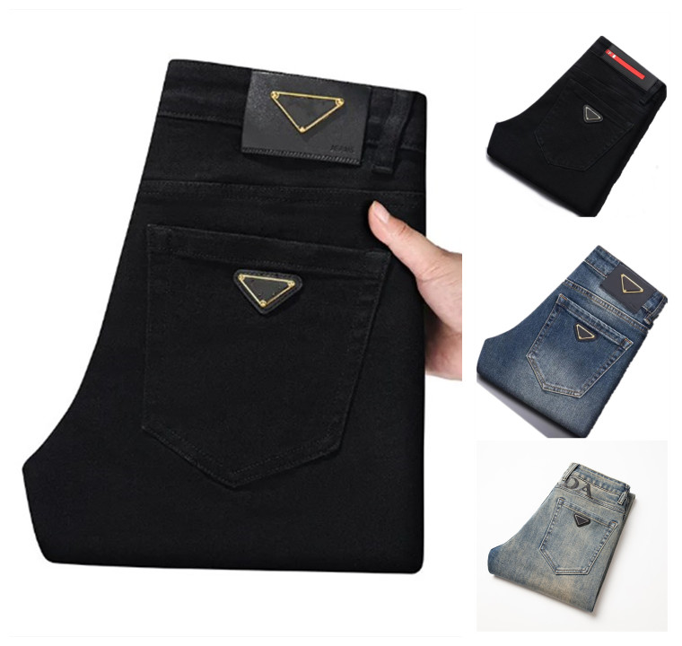 Autumn New Mens Ripped Slim Fit Elasticity jeans men's straight Business Famous classic Casual Trousers Fashiom Brand Designer Jeans