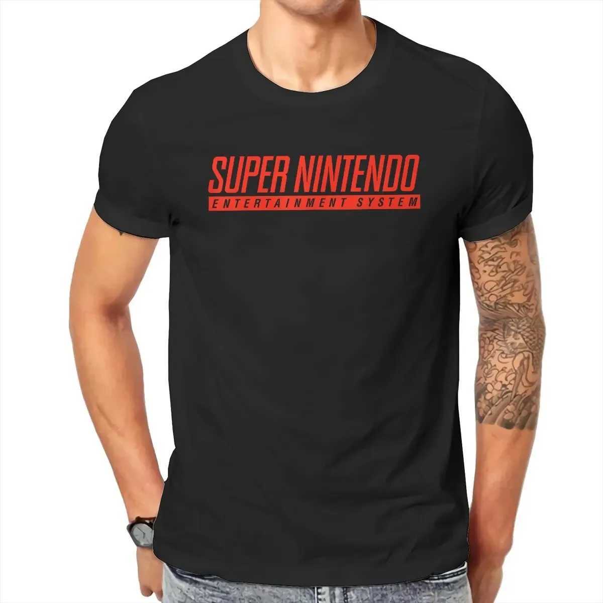 2024 Super Nintendo Entertainment System Classic T-Shirts Mens Leisure Cotton Tee Shirt Round Neck Short Sleeve T Shirt Gift X250306