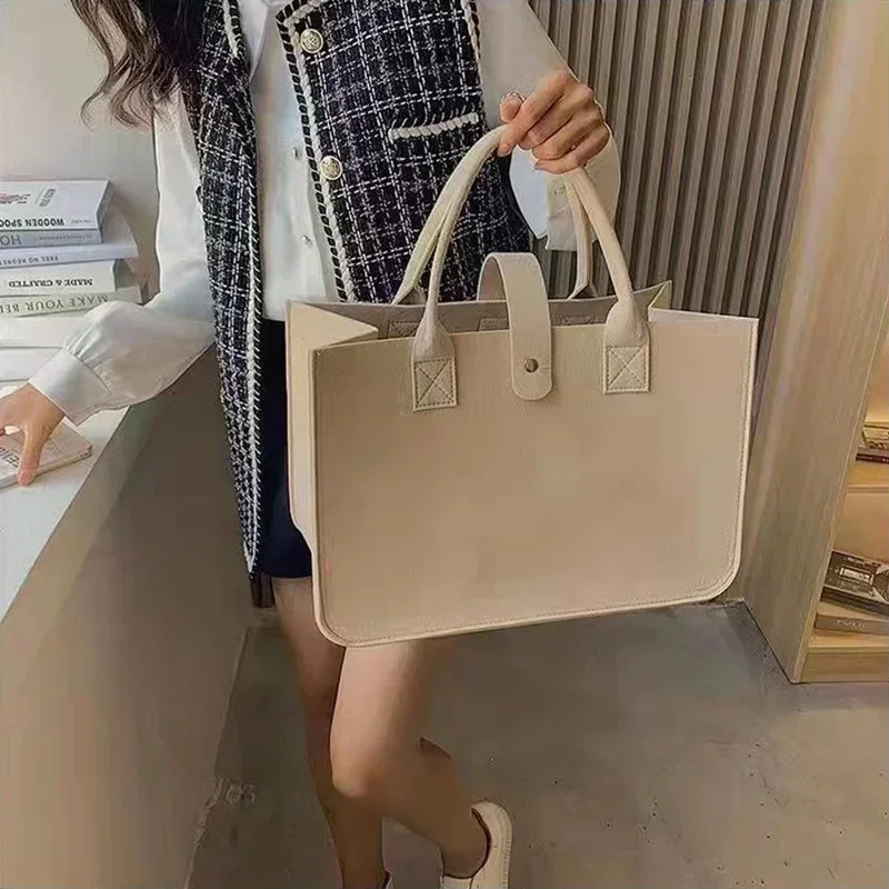 New Shopping Handbag Women's 2023 Handbag Large Capacity Open Fashion Felt Shopping design Tote Woven Bag Shop Online